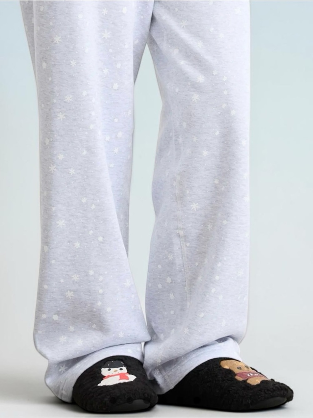 🔥 SKIMS x CPFM Convertible Slipper | Onyx Snowman Teddy Print | Sz 42 | NWT 🔥